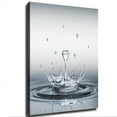 thumbnail image 1 of Heart Drop Splash Bathroom Poster Canvas Picture Printing Wall Art Decoration Posters Aesthetic Living Room Bedroom Home Background Wall Decor (20×27inch-Framed), 1 of 6