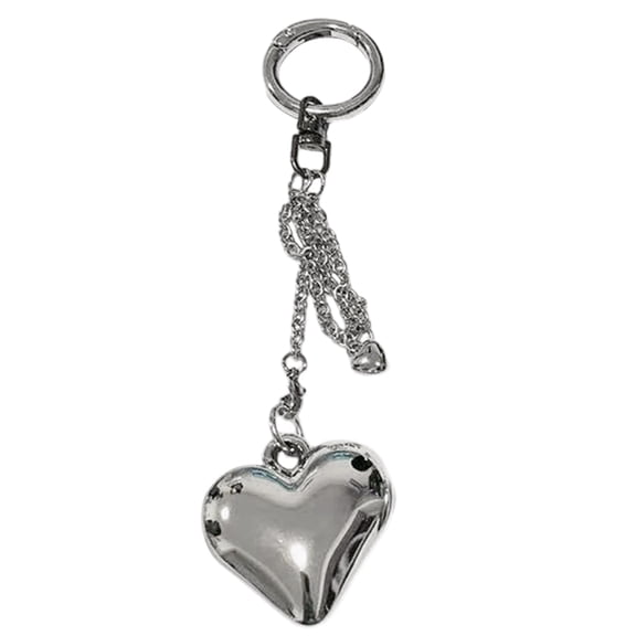 Heart Earphone Cases Pendant Heart Keychain Heart Keys Rings Alloy Keyring Keys Holder Perfect for Women Bags