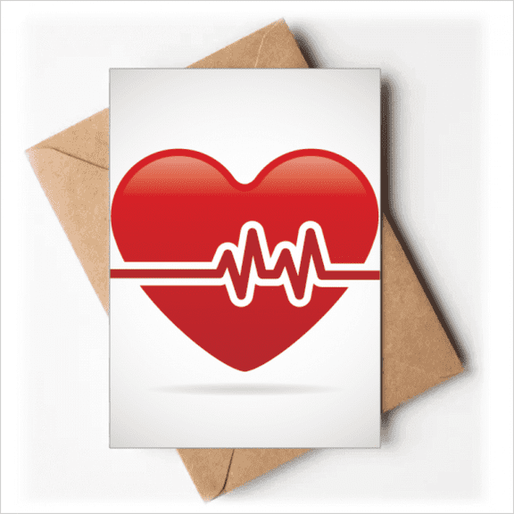 Heart Electrocardiogram Pattern Design Greeting Cards You are Invited Invitations