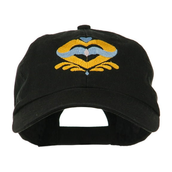 Heart Emblem Embroidered Cap - Black OSFM
