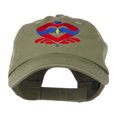 thumbnail image 1 of Heart Emblem Embroidered Cap - Olive OSFM, 1 of 5