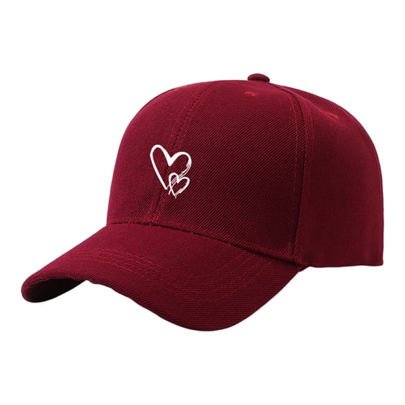 Heart Embroidered Baseball Cap Women, Distressed Washed Adjustable Dad Hat Curved Brim Summer Cap for Daily Casual Wear Outdoor Travel Beach Hiking Sun Protection Breathable Lightweight