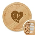 thumbnail image 1 of Heart Engraved Round Cheese Board Initial L - by Abby Smith Brands, 1 of 1