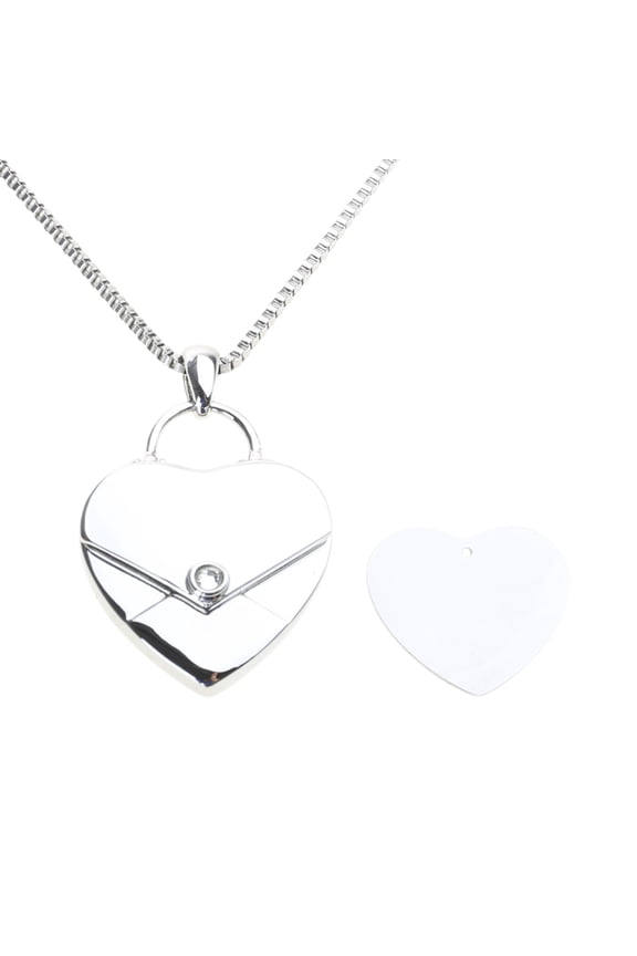 Heart Envelope Locket Heart Envelope Choker Heart Pendant Necklace Secret Message Heart Choker Stainless Steel