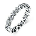 thumbnail image 1 of Heart Eternity Band Ring Sterling Silver Cz Wedding Women Ginger Lyne Collection, 1 of 6