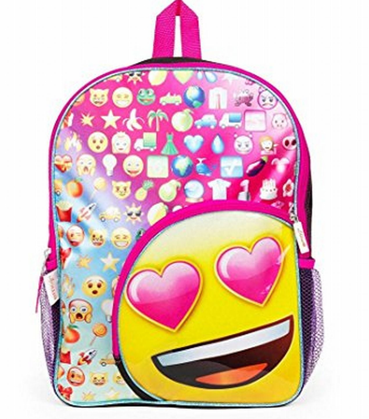 Heart Eyes 16 inch Backpack with Side Mesh Pockets