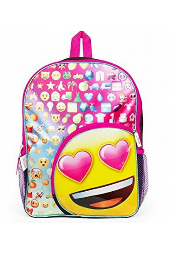Heart Eyes 16 inch Backpack with Side Mesh Pockets