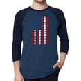 thumbnail image 1 of Heart Flag - Men's Raglan Baseball Word Art T-Shirt, 1 of 2