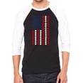 thumbnail image 1 of Heart Flag - Men's Raglan Baseball Word Art T-Shirt, 1 of 2