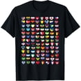 thumbnail image 1 of t-shirt Heart Flags of the Countries Of The World Flag International T-Shirt mens，black，women，funny，journey，Crew Neck, Short Sleeve,printing, 1 of 4