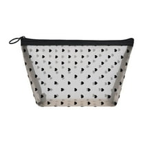 Cosmetic Bag Heart Flocking Mesh Makeup Bag Storage Solution Portable -Functional Large Capacity Travel Accessory