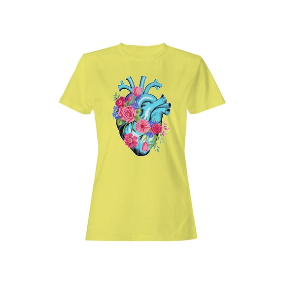 Heart & Flowers Art Print Women's T-shirt
