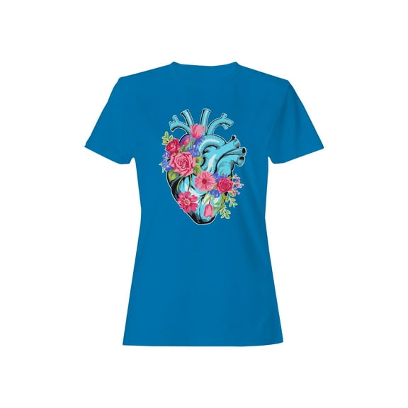 Heart & Flowers Art Print Women's T-shirt