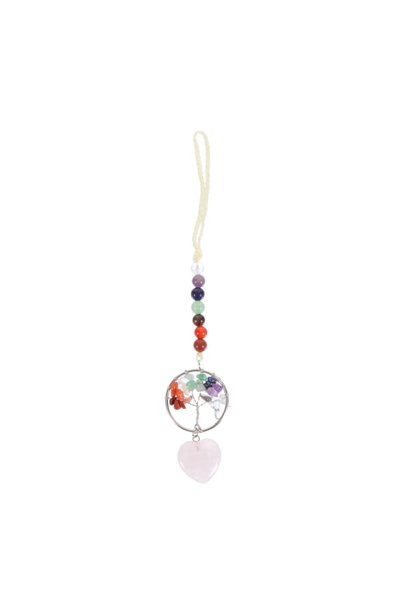 Heart Geodes Chakra Stone Pendant Details Keychain Child