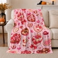 thumbnail image 1 of Heart Gift Boxes With Roses And decorative motif, Soft Flannel Blanket with Romantic decorative motif Collage Print, Housewarming Gift and Home Decor for Bedroom and Living Room, 1 of 7