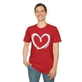 thumbnail image 1 of Heart, Gildan Unisex Softstyle T-Shirt, Heart Drawing Graphic Tee, S-3XL, 1 of 5