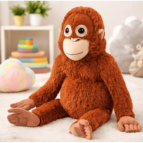 My Heart Goes To You Punch Monkey Plush Plush Doll Large Orangutan Plush Stuffed Plush 51.18 Inch Super Soft Monkey Stuffed Toy Perfect Birthday Gifts