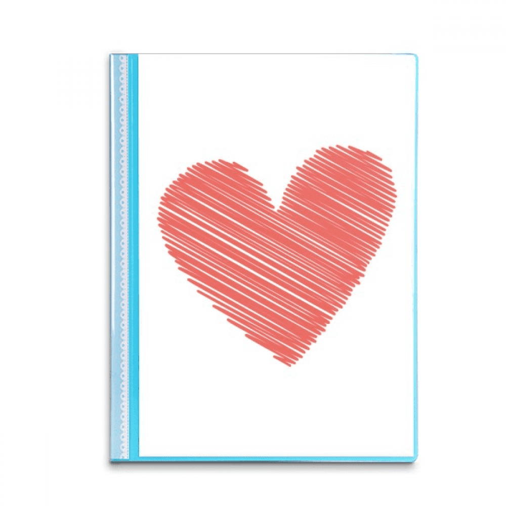 Heart Graffiti Line Valentine's Day Book Sheet Protectors Portfolio Binder Folder