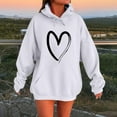 thumbnail image 1 of Heart Graphic Hoodies for Women Trendy Casual Pullover Sweatshirts Hooded Loose Fit Oversized Preppy Clothes Cute Loungewear Fashion Plus Size Cotton Hoodie, 1 of 4