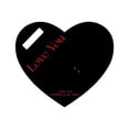thumbnail image 1 of Heart Greeting Card, Blank Inside for Message, Thick Matte Cardstock for Flower Bouquet, Wedding Anniversary Gift Card(Black), 1 of 7