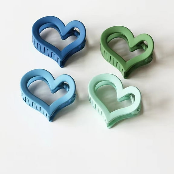 Heart Hair Claw Clips for Women Girls Cute Hair Accessories Jaw Clips for Hair Clamps Matte Hair Catch Clips Non Slip Hairgrip 4Pcs