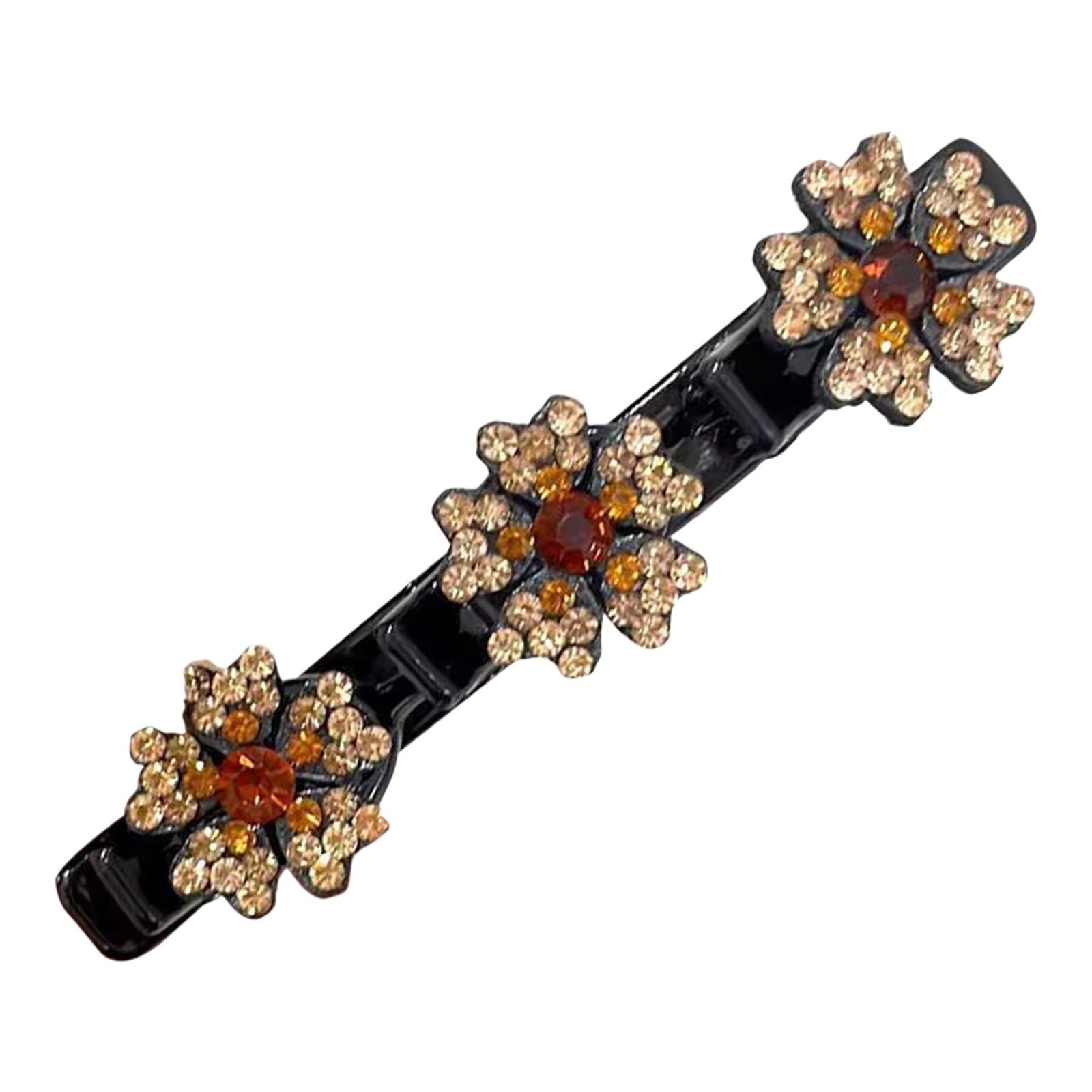 Heart Hair Clip Rhinestone Hairpins for Woman Satin Wrapped Clip Womens