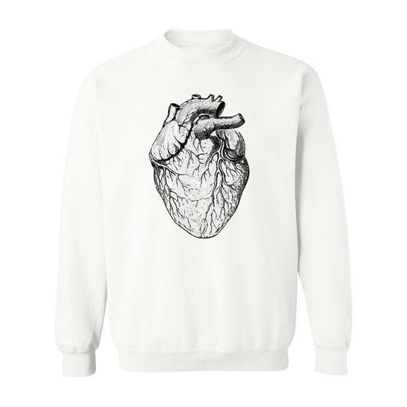 Heart Hand Draw Style Sweatshirt Men -Image by Shutterstock, Male 4X-Large