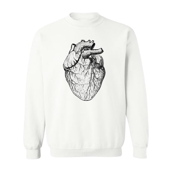 Heart Hand Draw Style Sweatshirt Men -Image by Shutterstock, Male x-Large