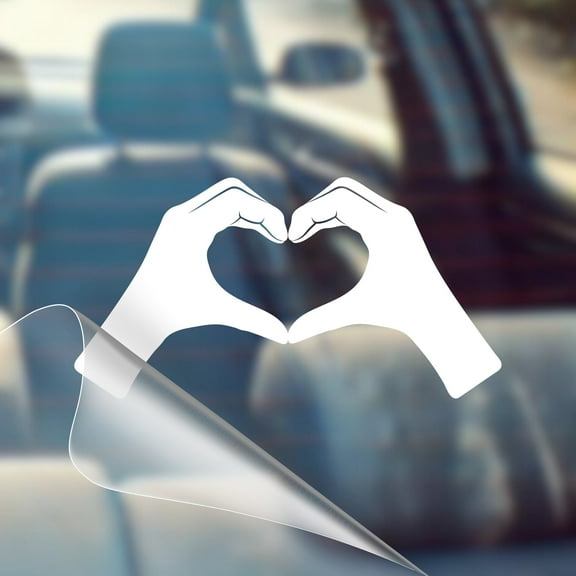 Heart Hands - Cute Inspirational Car Vinyl Decal Bumper Sticker for Wall, Window, Vehicle