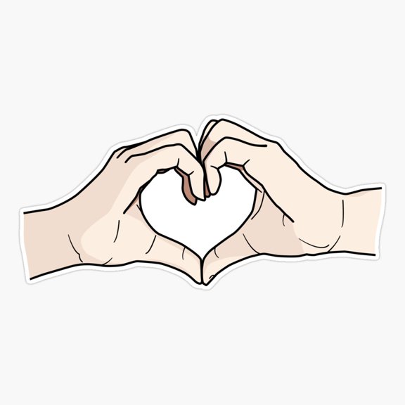 Heart Hands Love Gesture Sticker