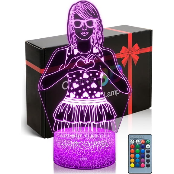 Heart Hands Mood Lights, Art Enthusiasts Birthday Gifts, 3D LED Lamp Illusion, Unique Room Decor,16 Colors Night Light with Remote Control Dimmable