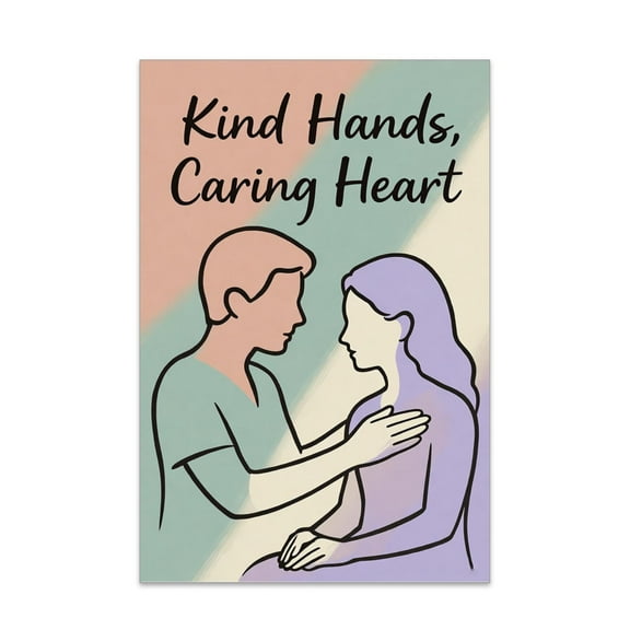 Heart Hands Poster - Wall Decor for Therapists gift 13x19