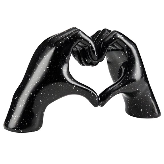 Heart Hands Resin Sculpture, Home Decor Present, Nordic Design Hand Shape Ornament for Bedroom and Table, Sturdy and Non-Fading, Ideal for Weddings and Parties, 9.85.9"