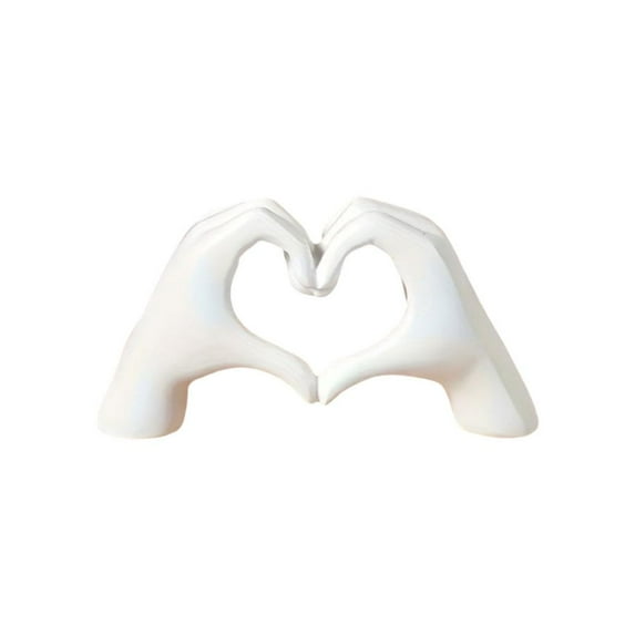 Heart Hands Sculpture Decor, Resin Love Finger Sculptures for Modern Aesthetic Home Decor, Heart Hands Bracelet Holder for Shelf Coffee Table Office Bedroom Bookshelf Home Decoration W3P0