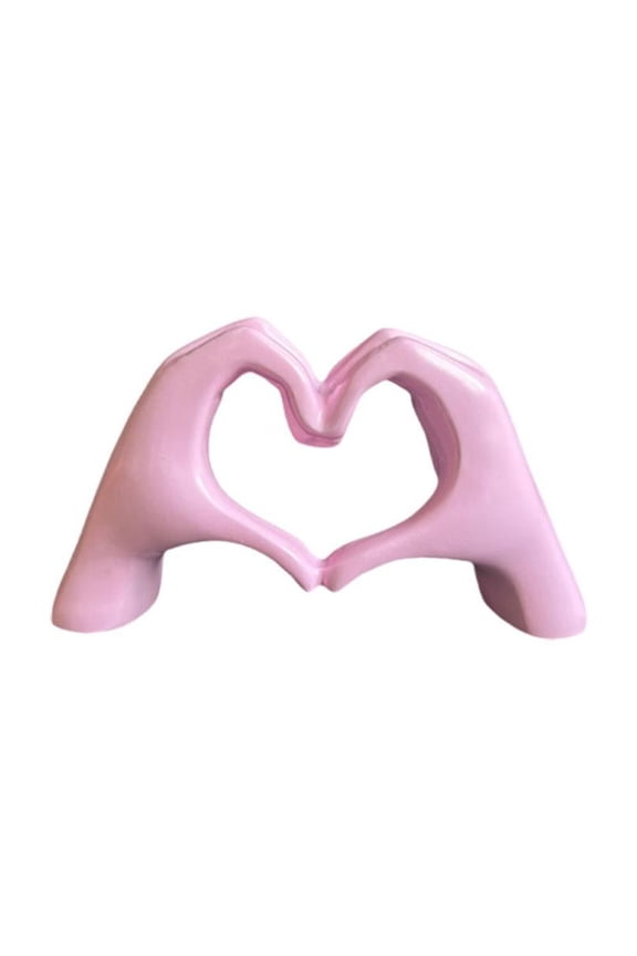 Heart Hands Sculpture Decor, Resin Love Finger Sculptures for Modern Aesthetic Home Decor, Heart Hands Bracelet Holder for Shelf Coffee Table Office Bedroom Bookshelf Home Decoration