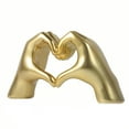 thumbnail image 1 of Heart Hands Sculpture, Gold Resin Material, Room Decor for Living Room, Bedroom, Office, Coffee Table, Desk, Wedding, Party, Gifts for Girl, 1 of 5