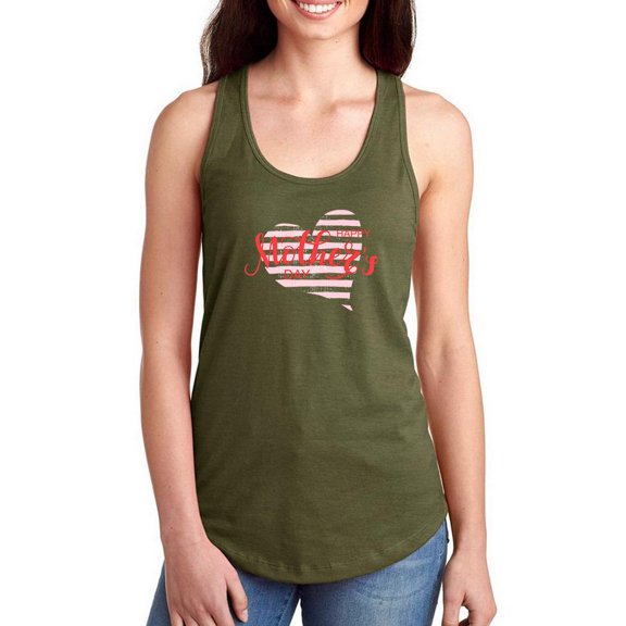 Heart Happy Mother's Day Racerback Tank Women -Image by Shutterstock, Female x-Large