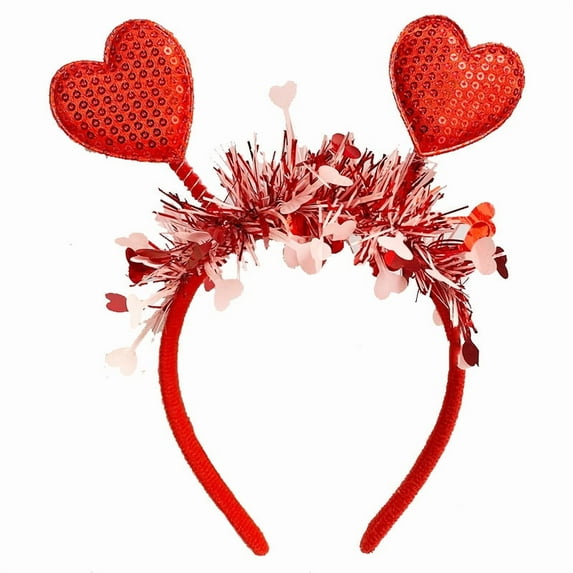 Heart HeadBopper Headband Sequins Heart Headband Valentines Headband For Girls Romantic Design