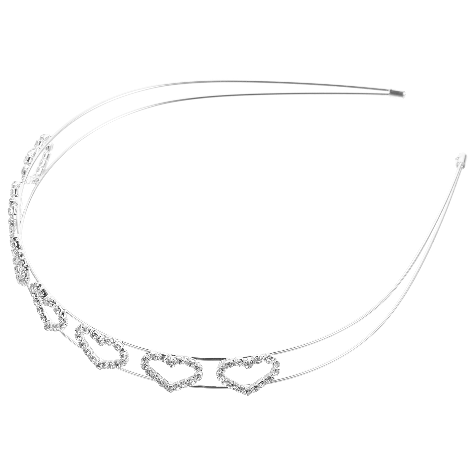 Heart Headband Rhinestone Double Layer Headband Valentines Day Headband