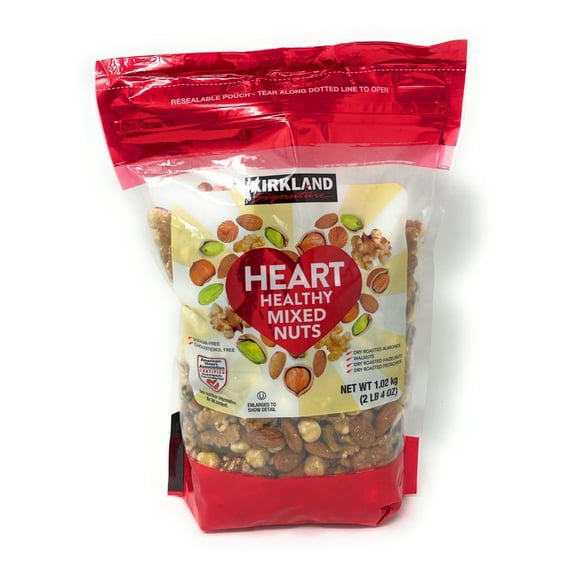 Heart Healthy Mixed Nuts Dry Roasted Almonds, Walnuts, Hazelnuts, Pistachios - 2.4LBS