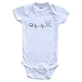 thumbnail image 1 of Heart Heartbeat Line Chart Chihuahua Dog Breed Baby Bodysuit, 3-6 months white, 1 of 4