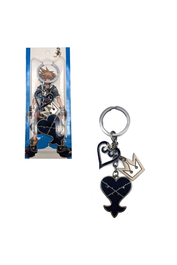 Heart Heartless Crown Symbol - Kingdom Hearts 1" Keychain 4 pc. Pendant