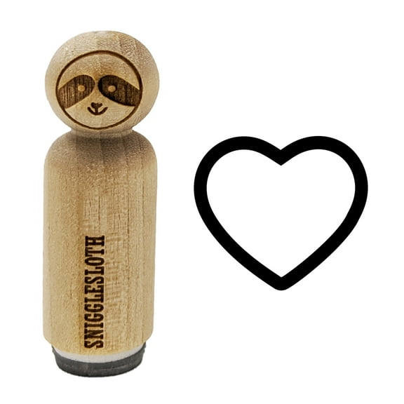 Heart Hollow Rubber Stamp for Scrapbooking Crafting Stamping - Mini 1/2 Inch