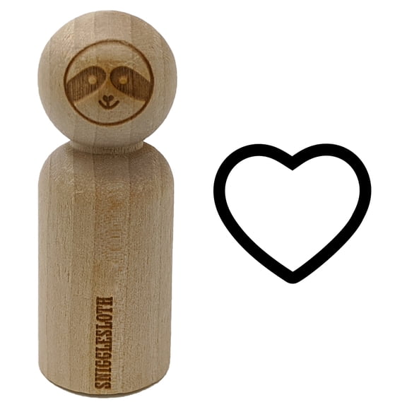 Heart Hollow Rubber Stamp for Scrapbooking Crafting Stamping - Small 3/4 Inch