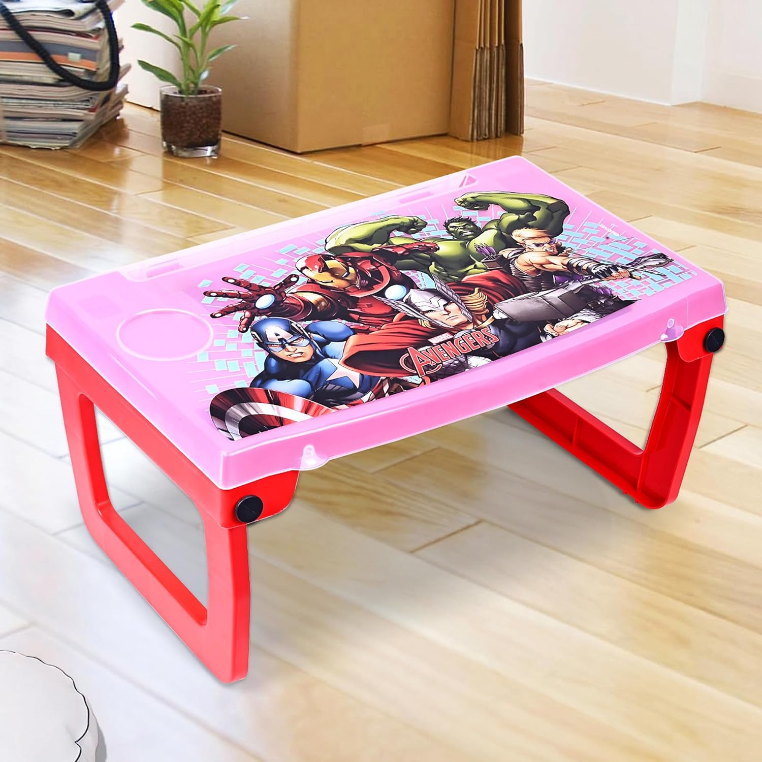 Marvel Rwd Table Heart Home Study Table Laptop Table with Cup Holder Kids Table for ...