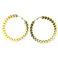thumbnail image 1 of Heart Hoop-Earrings With Bead Accents  Gold-Tone Color #LQE4472, 1 of 2