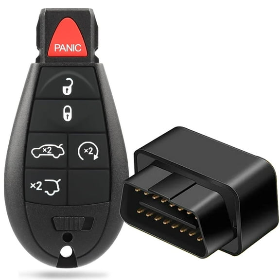 Heart Horse OBD Key Self Programmer and Keyless Enter Remote 5+1 Button Kit Compatible for J-eep, M3N5WY783X IYZ-C01C