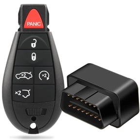 Heart Horse OBD Key Self Programmer and Keyless Enter Remote 5+1 Button Kit Compatible for J-eep, M3N5WY783X IYZ-C01C