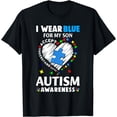 thumbnail image 1 of Heart I Wear Blue For My Son Autism Awareness Month T-Shirt, 1 of 4