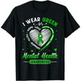 thumbnail image 1 of Heart I Wear Green For Mental Health Awareness Month T-Shirt, 1 of 4